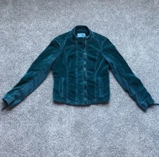 Anthropologie Marrakech Bomber Jacket Womens Small Dark Green Full Zip
