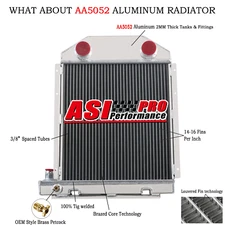 3Row Radiator for 1957-1962 61 Ford New Holland Dexta /Super Dexta #CC957E8005