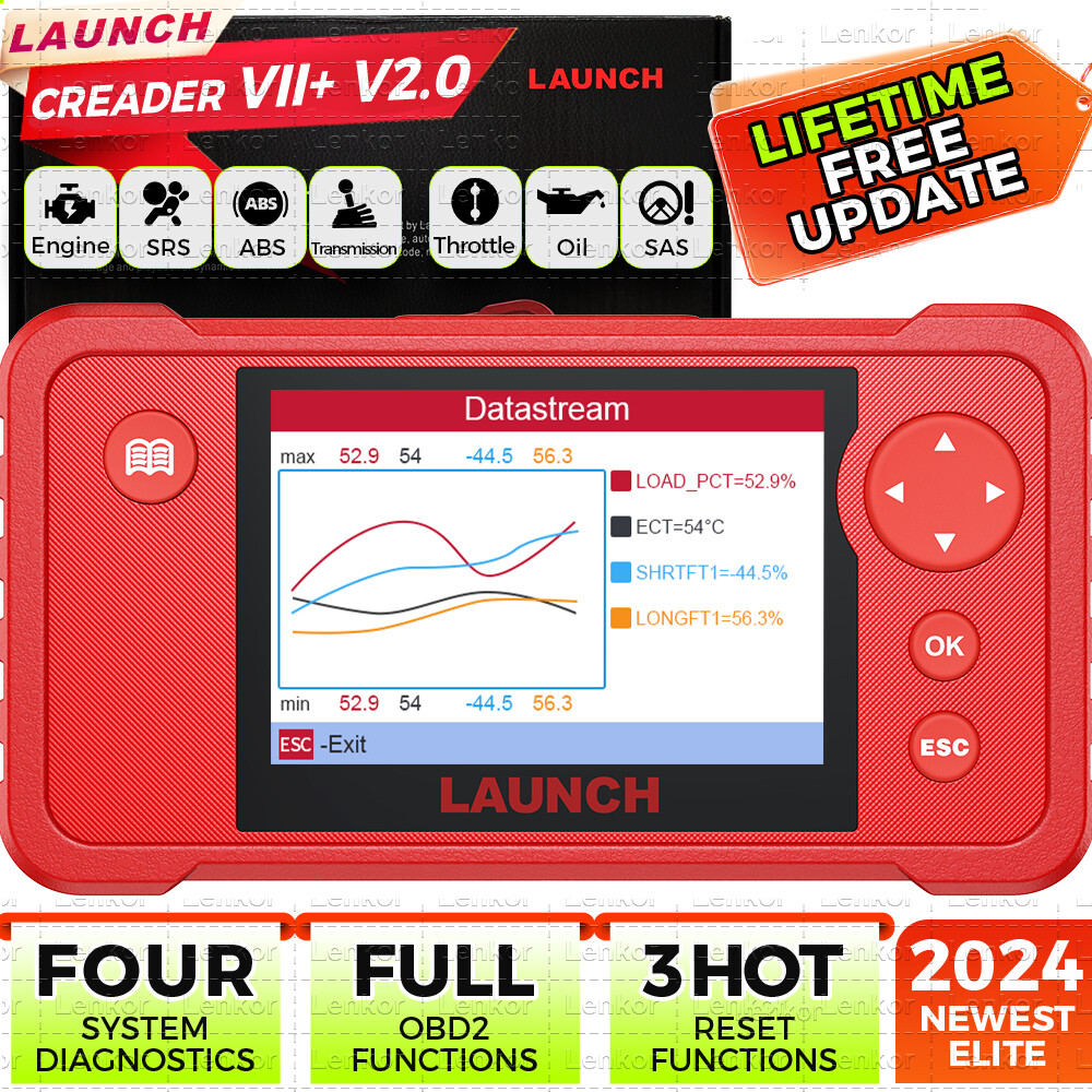 Valise OBD2 Launch CRP123 V2.0 efface les codes défaut moteur et transmission automatiquement