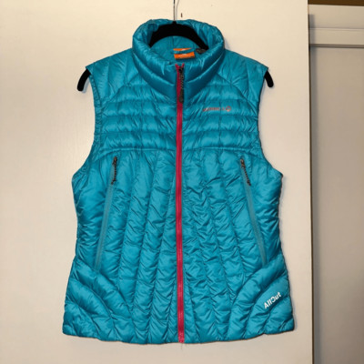 Merrell Women s Connectivity Down Ski Vest Turquoise Pink Medium EUC