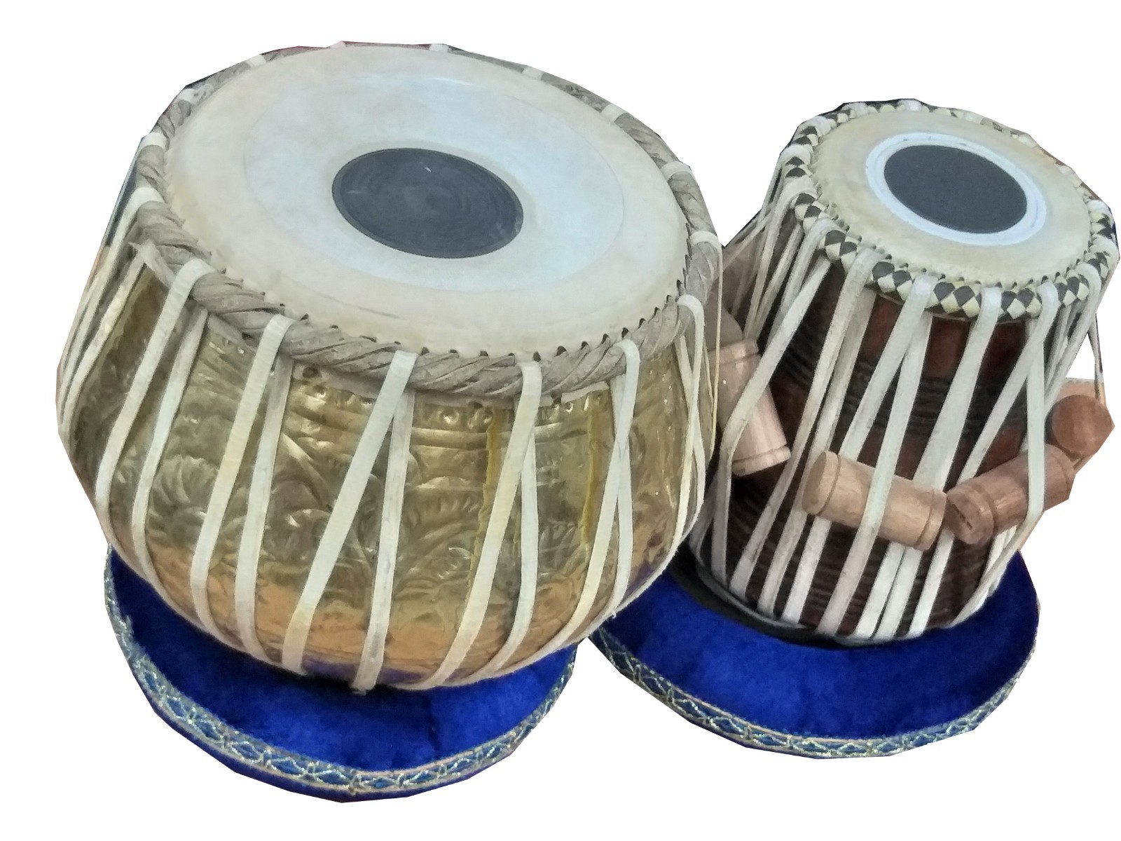 TABLA DRUM SETBRASS BAYANWOODEN DAYANDESIGNERINDIAN HANDMADEWITH
