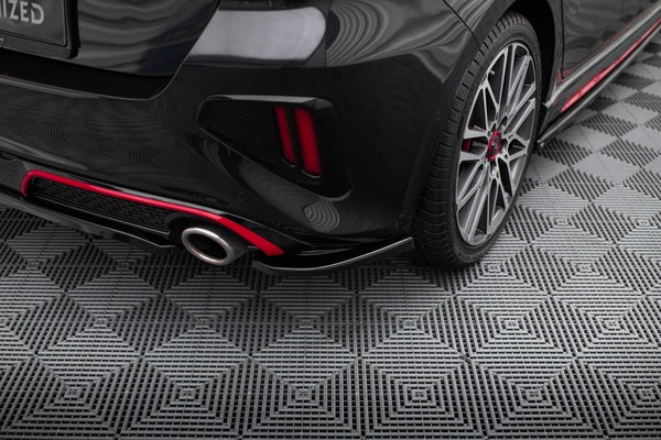 Heck Ansatz Flaps Diffusor FüR Kia Ceed GT Mk3 Facelift Schwarz Hochglanz-image