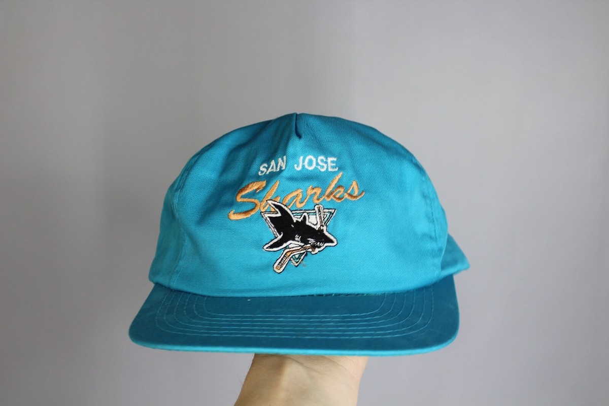 VINTAGE NHL HOCKEY CAP HAT SAN JOSE SHARKS 1993 MCDONALDS BLUE | eBay