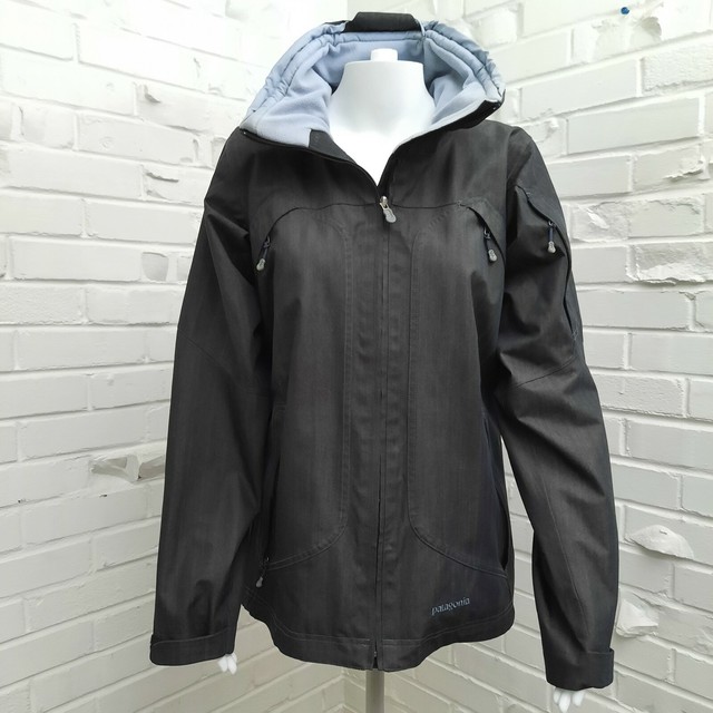 Patagonia Gray Soft Shell Ski Jacket Pockets Drawstring Hem Vented Women Medium | eBay