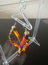 African Fabric Hoop Earrings