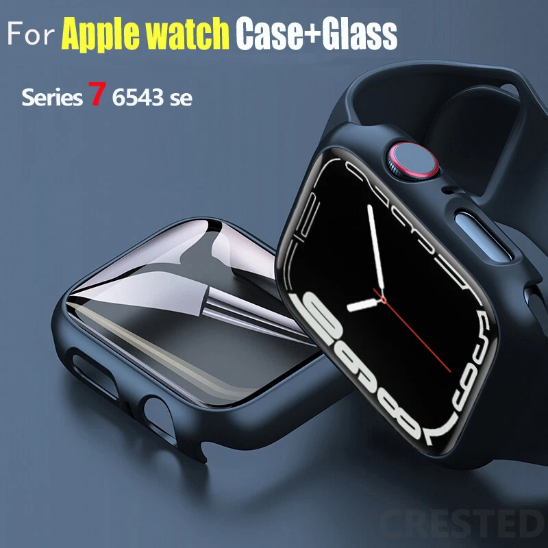 Glass+Cover For Apple Watch case 45/44/42/41/40/38mm i Watch
