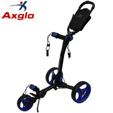 AXGLO 2026 TRILITE 3 WHEELED GOLF PUSH TROLLEY +FREE ACCESSORY PACK - BLACK/BLUE