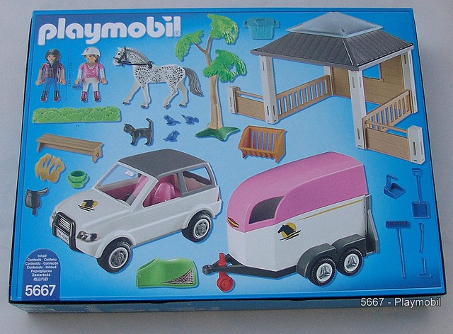 playmobil transporte caballos