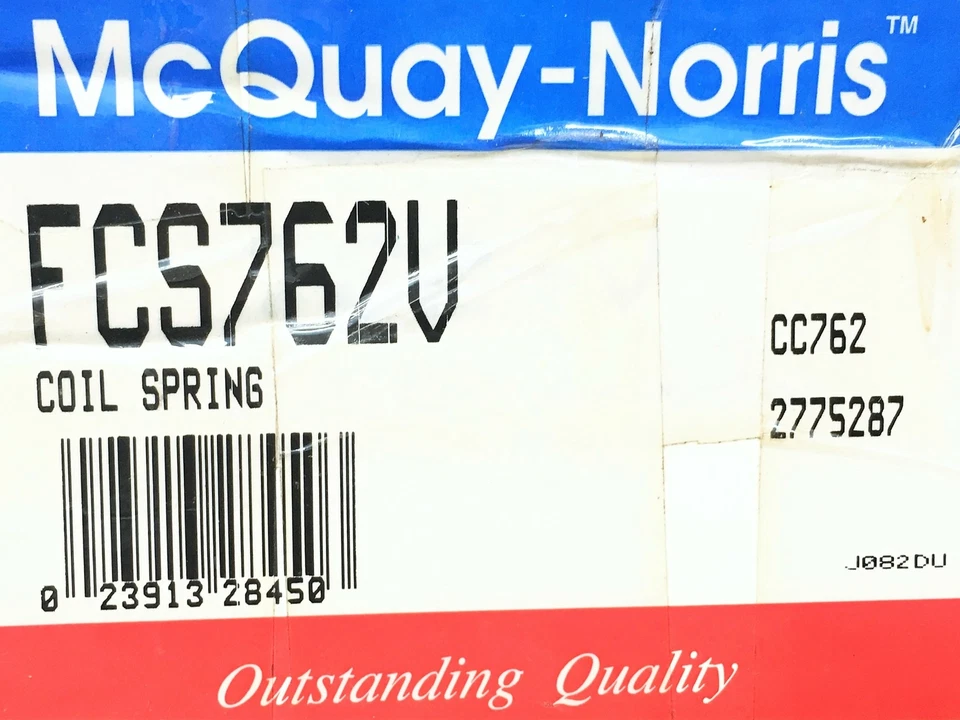 Conjunto de mola helicoidal de suspensão McQuay-Norris par preto FCS762V NOS - Imagem 2 de 2