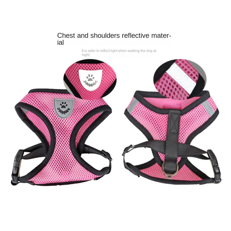 Kat Hond Harnas Met Lead Leash Verstelbare Vest Polyester Mesh Ademend Harnassen Reflecterende sti Voor Kleine Hond Kat Accessoires Kat Hond Harnas Met Lead Leash Verstelbare Vest Polyester Mesh Ademend Harnassen Reflecterende sti Voor Kleine Hond Kat Accessoires