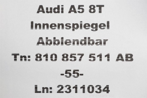 8T0857511AB Innenspiegel Rückspiegel automatisch abblendbar EP5 Audi A5 8T 8F - Picture 14 of 14