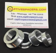 HONDA SP1 SP2 RC51 RVT1000R 2000- 2006 Captive wheel Spacers. Silver