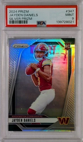 2024 Panini Prizm - Rookies Jayden Daniels #347 Silver Prizm (RC) PSA 9