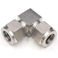 1/2 Inch Stainless Steel Compression Fitting 90-Degree Elbow Union Tube
