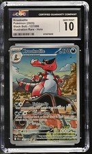Krookodile Illustration Rare #137/086 - 2025 Pokémon BLK-EN Black Bolt CGC 10