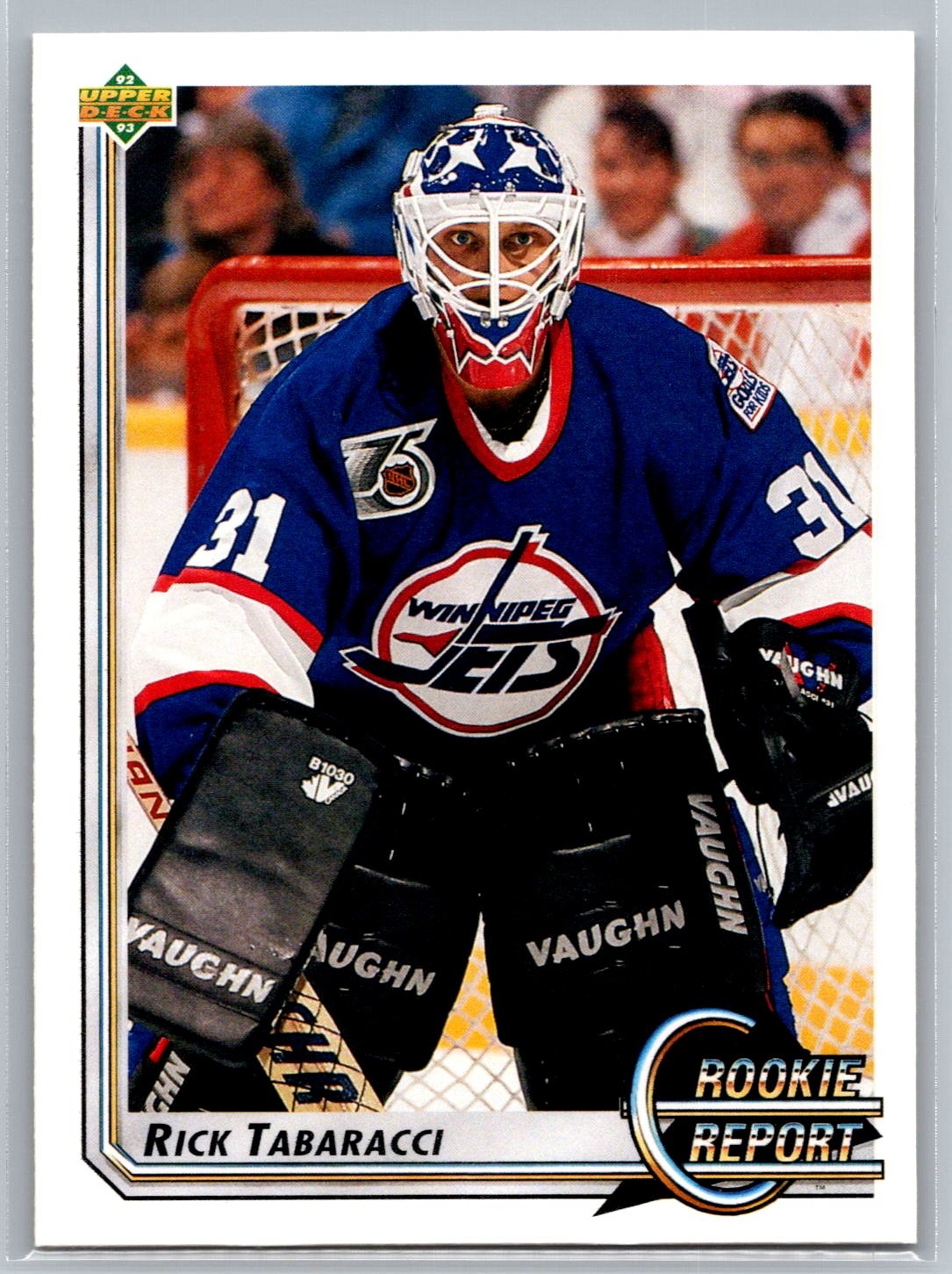Rick Tabaracci 1992-93 Upper Deck Rookie Report HOCKEY #358 Winnipeg Jets