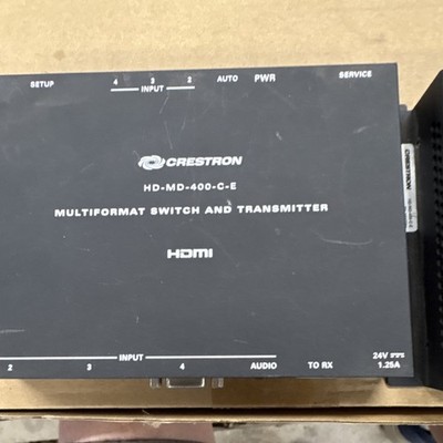 Crestron HD-MD-400-C-E Multiformat Switch Transmitter Receiver HDMI Black