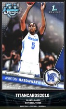 Ashton Hardaway 2023-24 Bowman University Chrome 1st Memphis Tigers #54