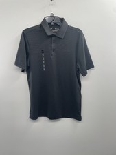 Under Armour Playoff 3.0 Polo Shirt Men Small Black Striped Golf Performance NWT