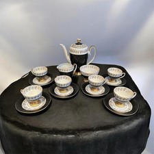 Chodziez Vintage Black And Gold Tea Set
