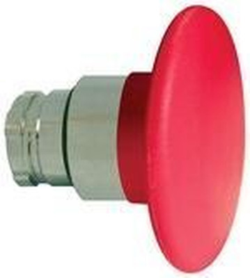 22Mm Push Button Body, Metal, Mushroom, Momentary, 60Mm, Red (Requires Auxiliary