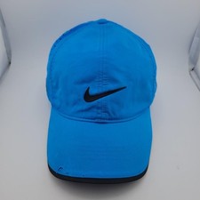 Nike Golf Hat Cap Strap Back Mens One Size Blue Vapor RZN Perforated Swoosh