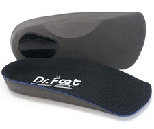 Dr. Foot's 3/4 Length Orthotic Inserts, Self-Adhesive Half Shoe Insoles for F...