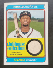2023 Topps Heritage Ronald Acuna Jr. Clubhouse Collection GU Relic CCR-RA Braves