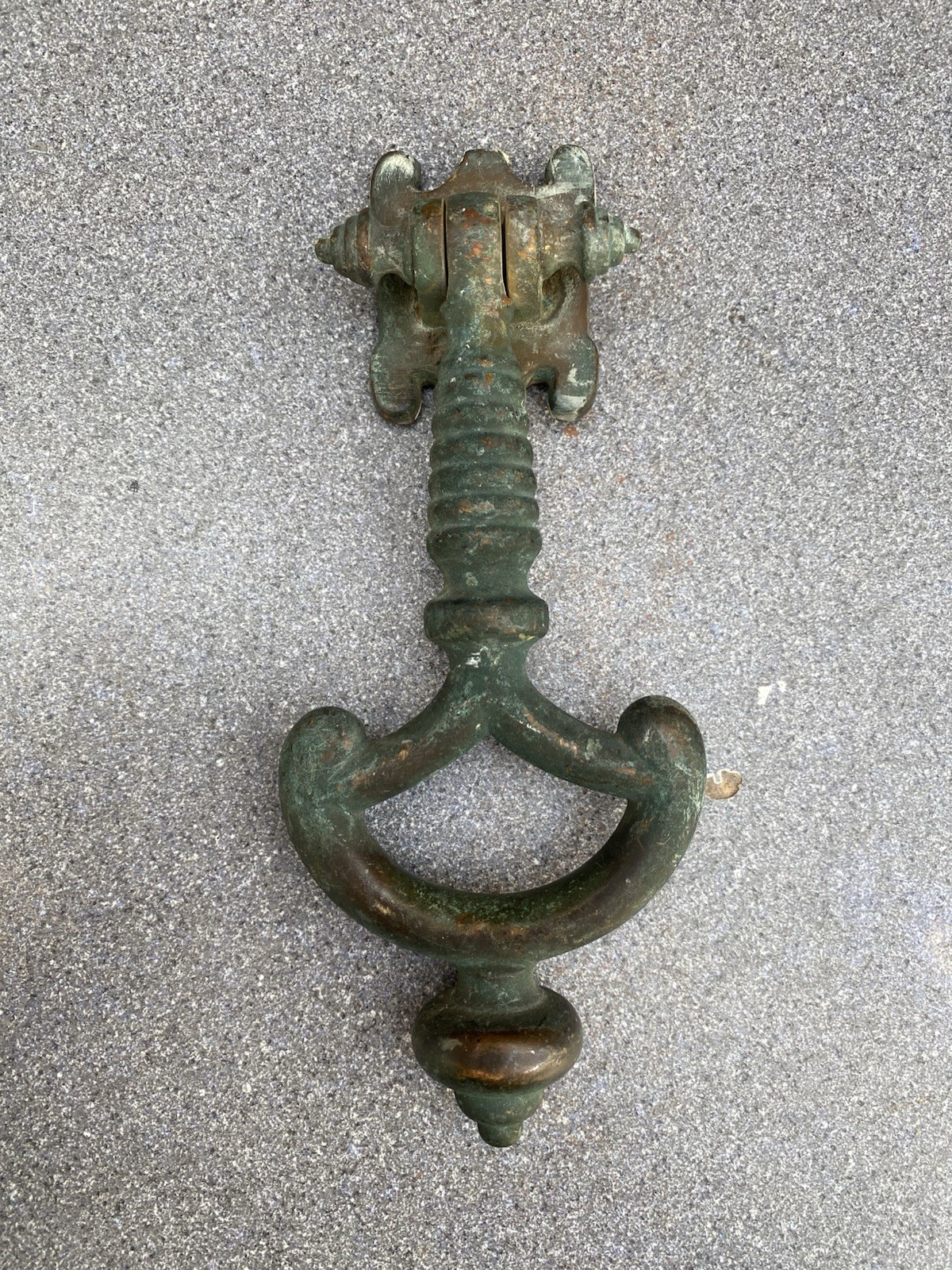 Antique Original Art Nouveau solid  Bronze Door Knocker no back plate