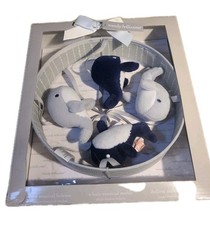 Wendy Bellissimo Whale Musical Mobile Blue  Grey plays Brahm's Lullaby NWT