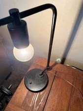 Black Metal Table Lamp w/ Exposed Bulb, Corde...