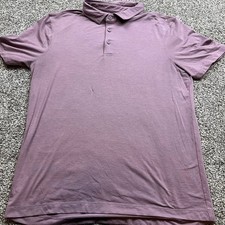 lululemon Polo Shirt Mens XL Purple Heathered Short Sleeve Performance Golf