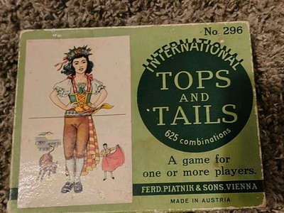 International Tops And Tails Matching Card Game No. 296