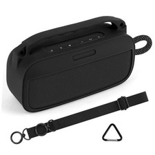 Silicone Speaker Case Cover Compatible with Bose SoundLink Plus, Black