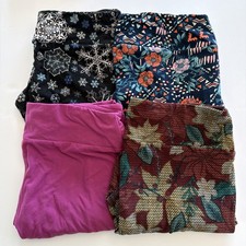 Lot of 4 Pair LuLaRoe TC Tall Curvy Colorful Leggings Buttery Soft