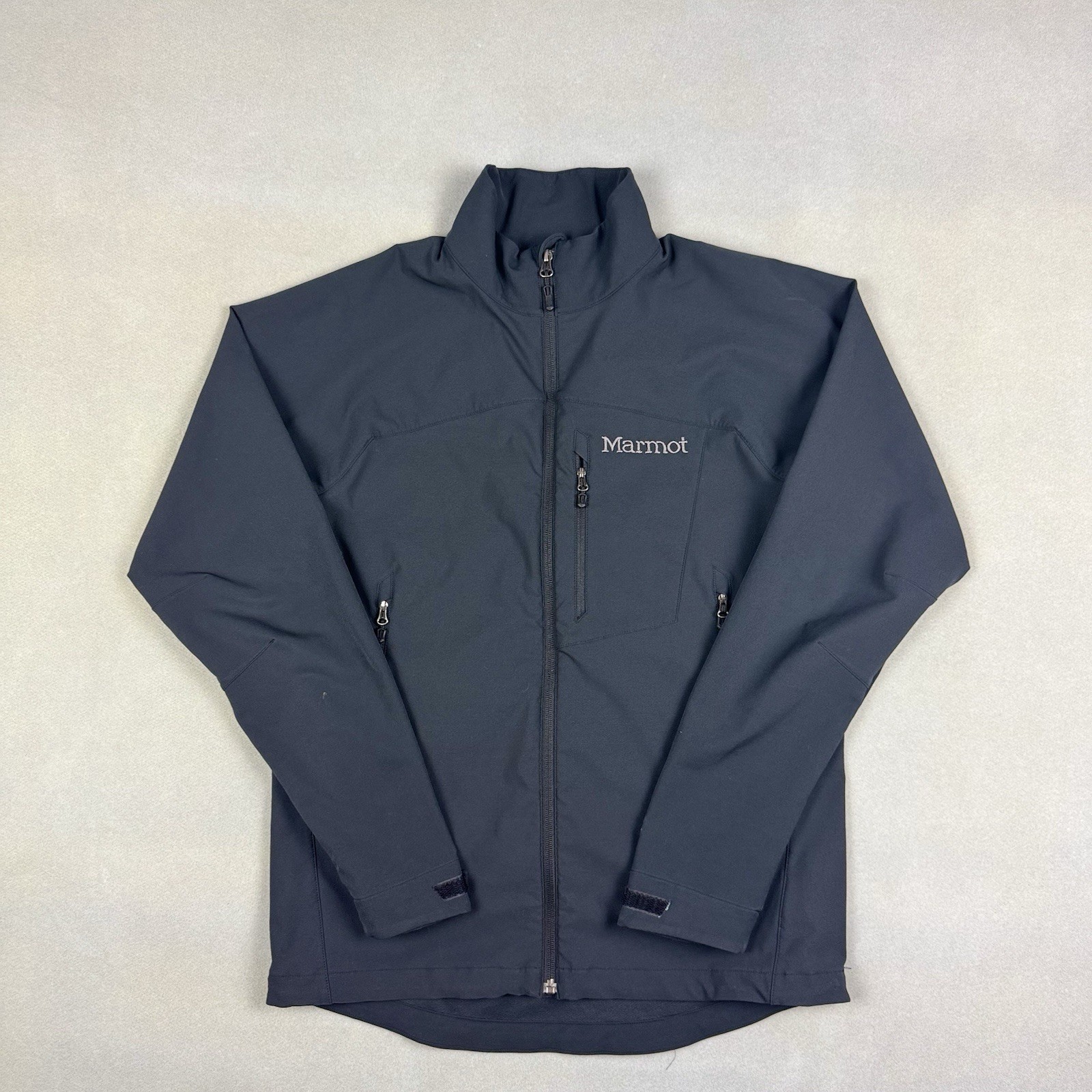 Marmot Jacket Mens Medium Black Windbreaker  Full Zip M3 Softshell