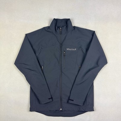 Marmot Jacket Mens Medium Black Windbreaker  Full Zip M3 Softshell