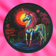 Unicorn Patch Iron-on Applique - Fantasy Badge Majestic Mythical Horse Sparkle