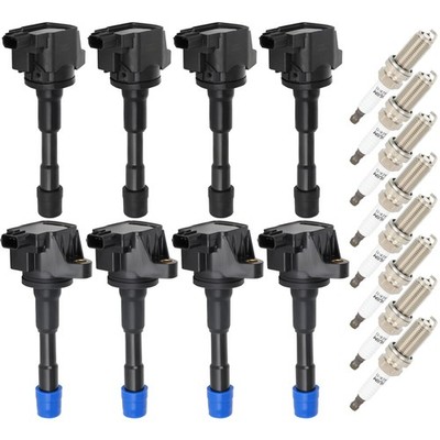 For 2010-2014 Honda Insight 1.3L 8pcs Ignition Coils UF627 & 8pcs Spark Plugs