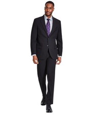 Nautica Mens Modern fit 2 Piece Suit 44 L / 38 Waist Black Stretch