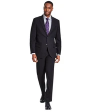 Nautica Mens Modern fit 2 Piece Suit 44 L / 38 Waist Black Stretch