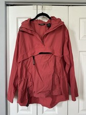 L.L. Bean Packable Pullover Mountain Classic Anorak Hooded Coat Jacket Pink L