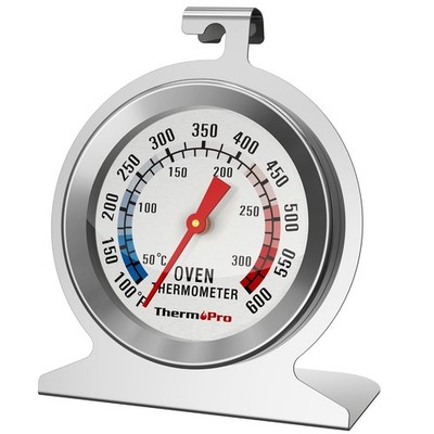 ThermoPro AOT200 Ofenthermometer Analog Edelstahl Thermometer Backofen Silber