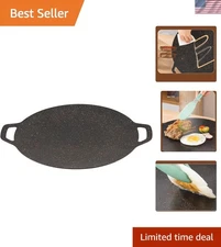 Heat Efficient 11" Thin Korean Grill Pan - Non-Stick Iron for Versatile Cooking
