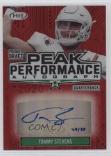2020 Sage Hit Peak Performance Auto Red 49/50 Tommy Stevens #PKA-TS Auto nd3