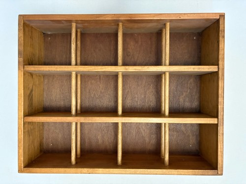 VTG 144 CD Napa Valley Wooden Storage Rack 23"x18”x5.5" CD Holder Wood Crate 3DS