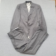 Aquascutum 2 Piece Suit Mens 42R W43 L31 Grey Pure Wool Blazer Trousers 
