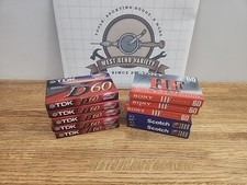Lot Of 10 Sony HF 60, TDK D60, Scotch BX/60, Blank Audio Cassette Tapes, NOS
