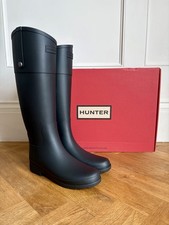 Hunter Wellies Refined Tall Riding Boots Black Size 6