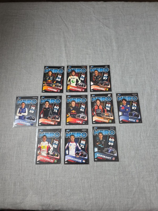 2022 Topps Turbo Attax F2 Hero Card Lot 12